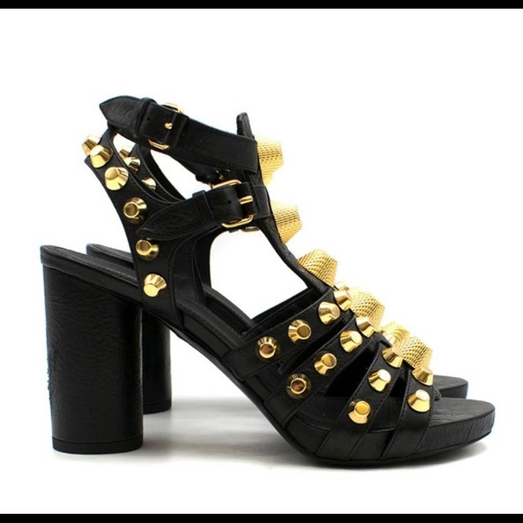 Balenciaga Paris Arena Giant Studded Gladiator Sandals Size 38.5 - Picture 2 of 9